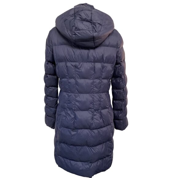 Michael Kors Navy Quilted Puffer Jacket With Detachable Hood Size L - Picture 2 of 7